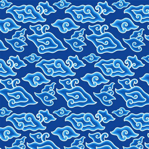 Mega mendung batik pattern vector image .